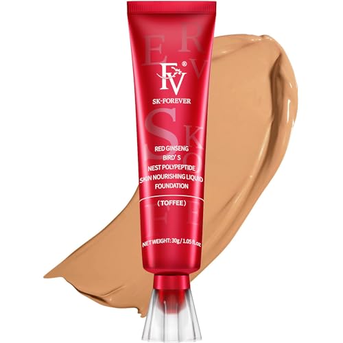 FV Creme base de maquilhagem de longa duração, mate de alta cobertura, Flawless para peles oleosas, bege, 30 ml (Toffee)