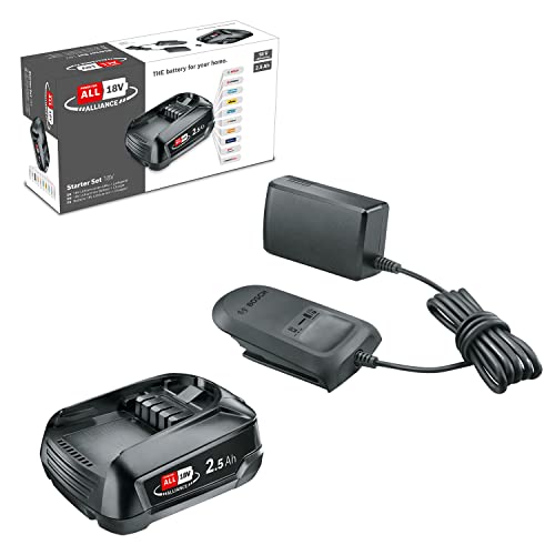 Bosch Kit de démarrage de bateria de 18 V (1 bateria de 2,5 Ah, carregamento, sistema de 18 V)