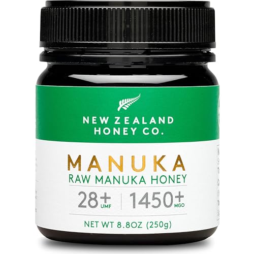 New Zealand Honey Co. Mel de Manuka MGO 1450 / UMF 28+ | Nova Zelândia mel 100% puro e saudável | 250 g