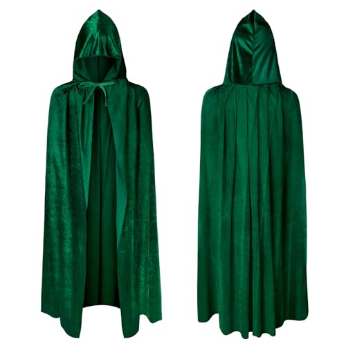 AOOWU Capa preta com capuz, longa fantasia de vampiro, capa de Halloween para Cosplay, capa disfarce de Halloween para carnaval festa de aniversário