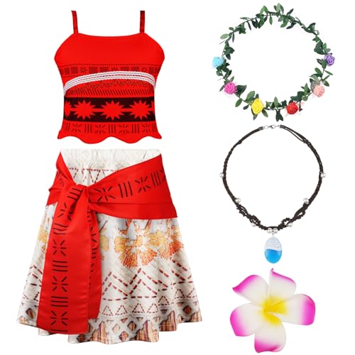 URAQT Traje de noite para menina, vestido de princesa para menina, disfarce de princesa com colar, acessório para menina, disfarce de carnaval para festa de aniversário, roupa de verão