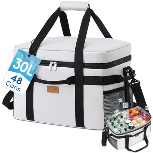 Lifewit Geladeira portátil 30 l, bolsa térmica grande, Cooler Bag dobrável com várias alças, bolsa de frigorífico para homem e mulher, suporte de alimentos para piquenique, campismo, churrasco