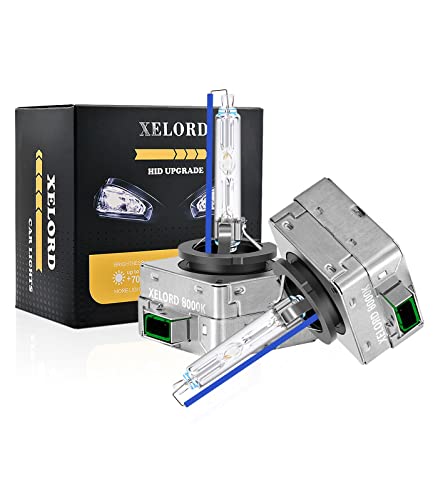 XELORD D3S 8000K Lâmpada Xenon 35 W brilho alto branco HID auto lâmpada farol dianteiro, embalagem de 2