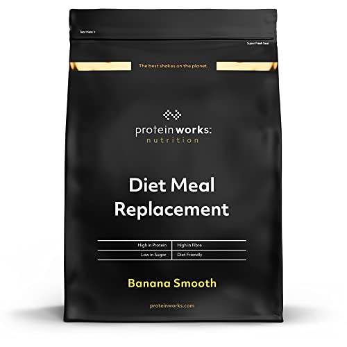 Protein Works Substituto para alimentos dietéticos, banana macia, rico em nutrientes, vitaminas potenciadoras do sistema imunitário, acessível, saudável e rápida, 2 kg