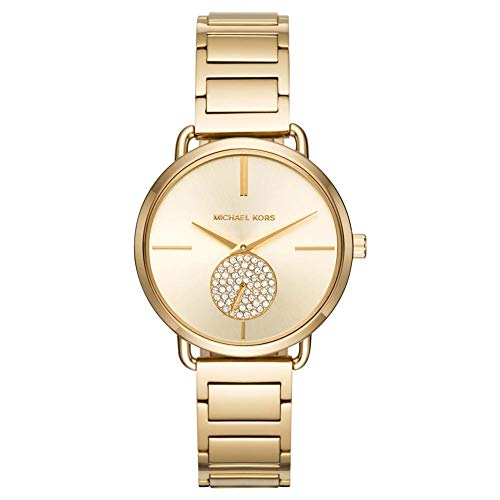 Michael Kors Reloj Portia para Mujer, Movimiento multifunción de Cuarzo con Correa de Acero Inoxidable