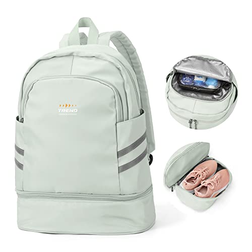 Mochila de ginásio para mulher com compartimento para sapatos, mochila grande de viagem para portátil, impermeável, casual, mochila escolar, mochila desportiva, bolsa de ginásio para natação, ioga