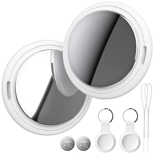 Bnlei Localizador Smart Air Tracker Tag funciona com Apple pesquisar (apenas iOS), bateria de substituição incluída, rastreador para chaves, carro, bicicleta, carteira, cães, gatos (branco, embalagem
