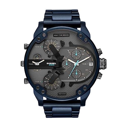 Diesel Mr. Daddy Reloj para Hombre, Movimiento multifunción de Cuarzo con Correa de Acero Inoxidable
