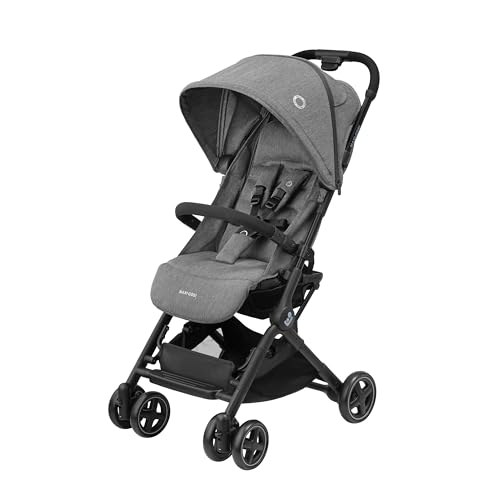 Maxi-Cosi Lara2, cadeira de passeio leve, 0-4 anos, 0-22 kg, cadeira de passeio bebé compacta, 3 reclinações, reclinação total, dobrável automático, bolsa de ombro, Select Grey