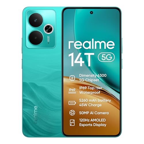 realme 14T 5G 256 GB 8 GB Surf Green INT+NFC RMX5074 EU AMZ EU AMZ