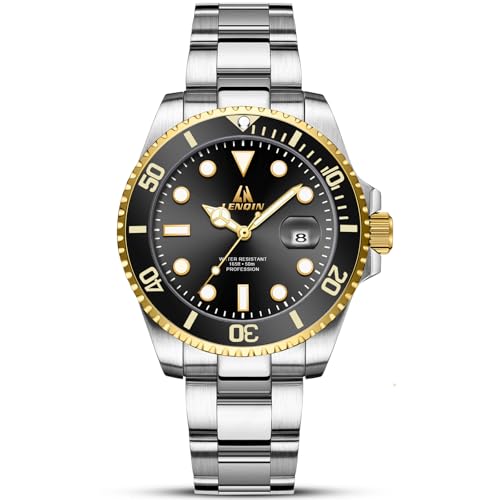 LN LENQIN Relógio homem relógios de aço inoxidável para homens relógio de quartzo analógico resistente à água relógios de pulso para homens com data relógios casuais de moda luminosos