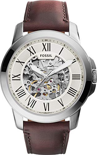 Fossil Grant Relógio mecânico automático de aço inoxidável para homem
