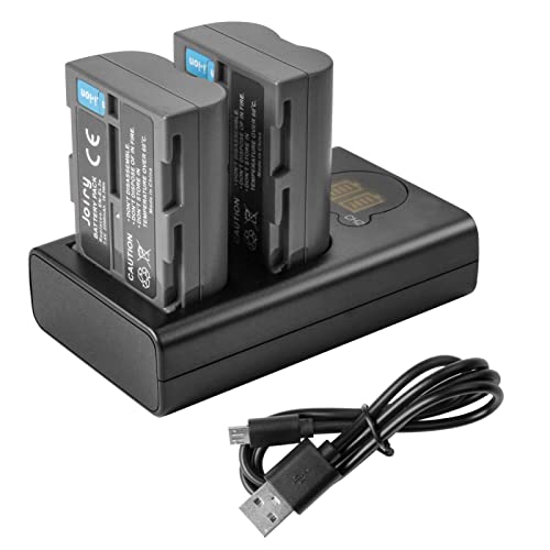 2 X EN-EL3E Bateria de substituição e carregador duplo compatível com Nikon D50, D70, D70s, D80, D90, D100, D200, D300, D300S, D700 D900 Digital câmaras