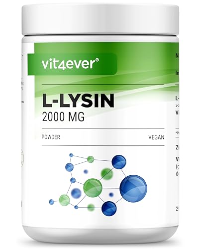 L-Lisina em pó - 500 g grânulos - Boa solubilidade - Lisina HCL de fermentação vegetal - Vegan - Vit4ever
