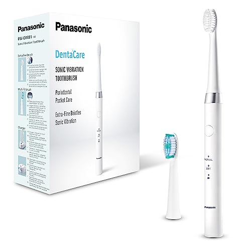 Panasonic EW-DM81-W503 Escova de dentes elétrica sónica, recarregável (2 cabeças, 2 modos de uso, 31.000 vibrações por minuto, design leve)