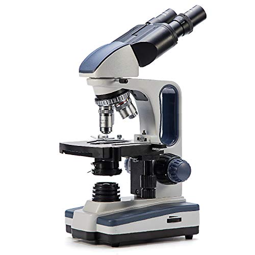SWIFT SW350B 40X-2500X Aumento, Siedentopf cabeça binocular, microscópio de laboratório composto de grau de pesquisa com oculares de campo largo 10X e 25X, estágio mecânico, condensador Abbe