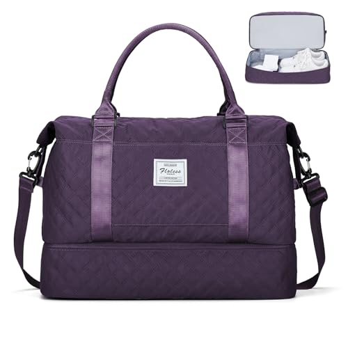 Bolsa de viagem para mulher, mala de desporto, mala de mão para bagagem, bolsa de ginásio impermeável, sacos de fim de semana para mulher, bolsa para hospital, bolsa de natação para praia, H9 - roxo