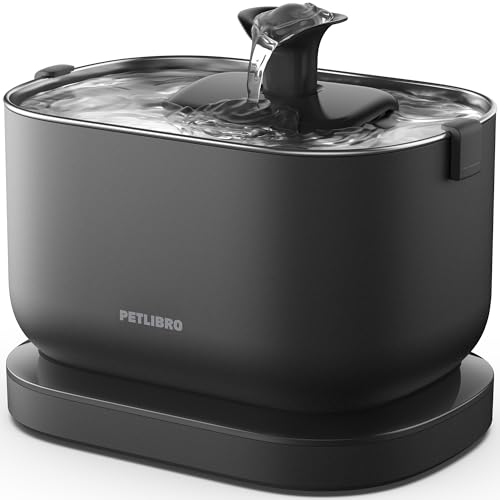 PETLIBRO Fonte para gatos sem cabo com sensor de movimento, Dockstream 2,5 L bebedor gatos com pilhas 5000 mAh, 23 dB ultra silencioso, fácil de limpar, livre de BPA, dispensador água gatos