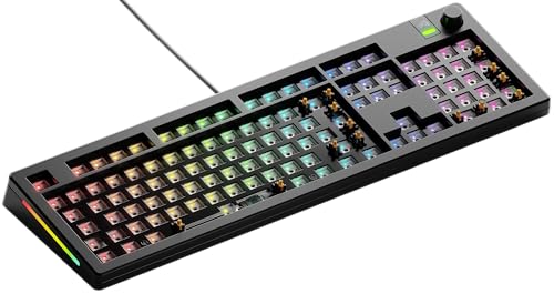 Glorious Gaming GMMK 3 Barebones kit de teclado Gaming personalizado, teclado mecânico 100 %, juntas modulares, interruptores Hot Swap 5 Pin MX, espuma fonoabsorvente, placa de alumínio, ISO/UE -