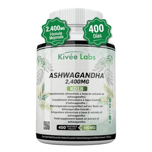 400 Micro comprimidos Ashwagandha de alta potência, 2400 mg por compressão com concentração 50:1 | VEGANO - sem glúten - sem OGM.