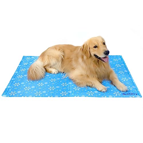 Nepfaivy Manta refrescante para cães grande, cama fria para cães e gatos, tapete fresco de verão para cães, 120 x 80 cm