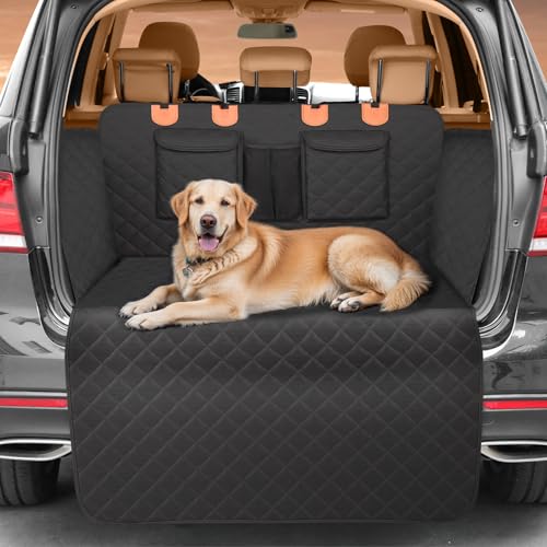 Gimars Melhora 190 x 105 cm impermeável protetor mala carro cães com proteção para-choques estendido e lateral, antiderrapante resistente aos riscos capa mala carro universal para SUV camião