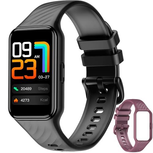 Smartwatch, relógio inteligente homem mulher, 1,47" relógio inteligente mulher, design fino, oxímetro de podómetro, sonho, pulsómetro, compatível com Android iOS, pulseira atividade impermeável IP68