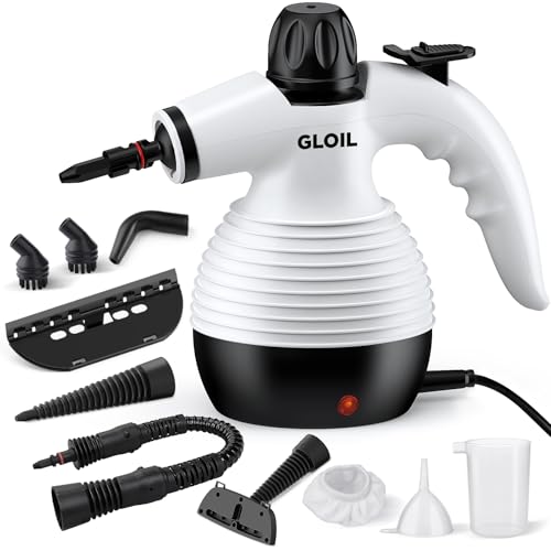 GLOIL limpeza a vapor casa, limpeza a vapor, vaporeta de mão, limpeza a vapor sofá, com 10 acessórios para remoção de manchas, tapetes, cortinas, assentos carro, tapeçarias-Steam Cleaner