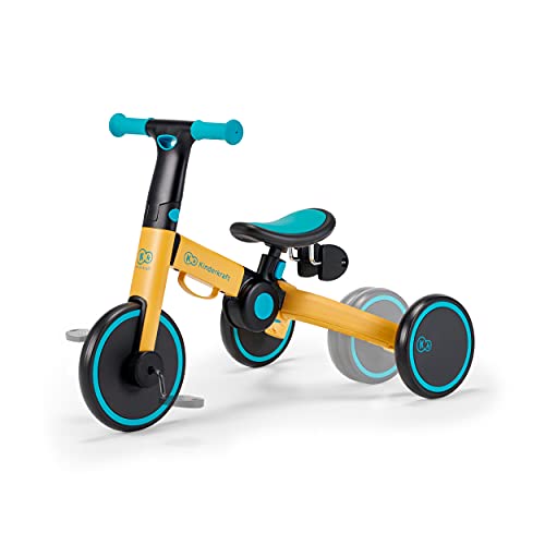 kk Kinderkraft, 4TRIKE Triciclo 3 em 1, minibicicleta, bicicleta sem pedais, bicicleta para bebé, para crianças, minitriciclo de equilíbrio, dobrável, assento ajustável, 12 meses - 5 anos, 25 kg,