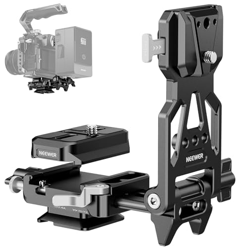 NEEWER Placa de bateria dobrável e leve com montagem em V com placa QR tipo arca placa base removível compatível com SmallRig Camera Cage Video Rig dji RS4 RS3 Gimbal, PS015 Pro