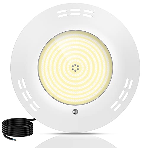 LyLmLe Foco LED piscina com enchimento de resina, 35 W lâmpada de piscina para superfície extraplana (Equivalente 300 W lâmpada de halogéneo), 2800 lm, Ângulo de 140°, IP68 impermeável, 12 V AC/DC,