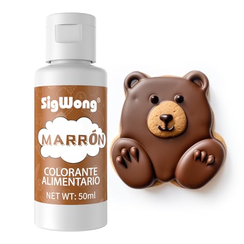 Corante alimentar - 50 ml corante alimentar líquido concentrado - Corante alimentar líquido néon para substituição, decoração, esmalte, cozinha e artesanato - castanho