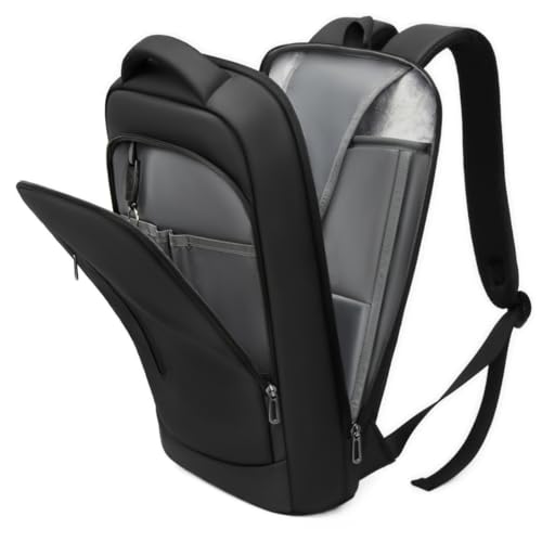 GYakeog Mochila computador portátil 15,6" mochila trabalho homem impermeável elegante para negócios trabalho escolar estudo diário viagem - Nero, Preto