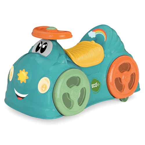 Chicco All Around, Eco + verde água, corredores para crianças de 1 a 3 anos (máx. 20 kg), fabricado na Itália, 75% plástico reciclado, rodas giratórias, laxon mecânico, autocolantes incluídos