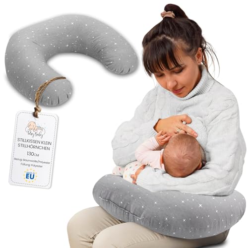 Totsy Baby Almofada de amamentação e gravidez 130 cm, algodão almofada para bebé almofada de gravidez por dormir ou almofadas maternidade para mulheres grávidas e bebé Oeko-Tex Galaxy