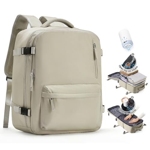 SZLX Mochila de viagem a vácuo com bomba mochilas viagem cabine avion 40 x 30 x 20 Ryanair Vueling Wizzair bagagem de mão 40 x 20 x 25 Ryanair vazio malas 45 x 36 x 20 Easyjet mochila portátil 14