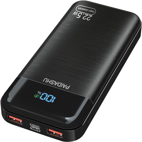 Bateria externa 27,000 mAh, 22,5 W Power Bank PD3.0 QC4.0 USB C PD carregador portátil carregamento rápido com ecrã LCD e outputs para smartphones, tablets e muito mais