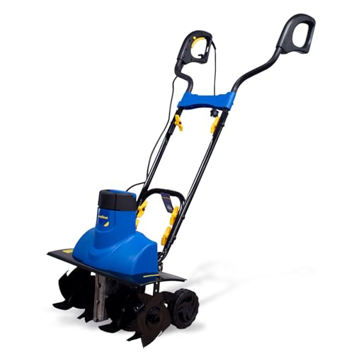 Goodyear - Motoenxada elétrica de 1500 W com rodas, largura de corte 450 mm, profundidade de 180 mm, guiador dobrável, altura regulável, protetor metálico, motocicleta para jardim e jardim
