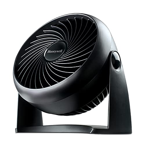 Honeywell HT900E TurboForce Ventilador potente, refrigeração de funcionamento silencioso, inclinação variável de 90°, 3 configurações de velocidade, fixação na parede, ventilador de mesa