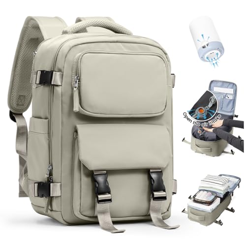 SZLX Mochila de viagem para mulher, mochila a vácuo, bagagem de mão 40 x 30 x 20 Ryanair Easyjet, mochila de transporte impermeável para desporto ao ar livre, malas de viagem para computador portátil