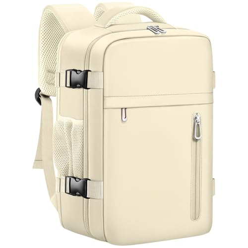 OTAHGK Mochila de viagem cabine avião 40 x 20 x 25 para Ryanair bagagem de mão malas de cabine mala de viagem homem mulher mochila casual para computador portátil, Bege, 40 x 20 x 25, Casual