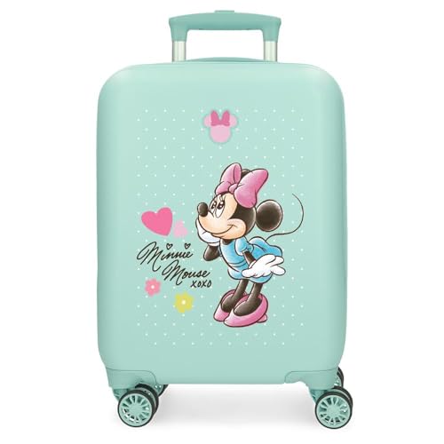 Disney Joumma Bags, Minnie Imagine, mala de cabine, mala infantil, fabricada em ABS, um material, quatro rodas duplas de rotação multidirecional, fecho de combinação lateral.