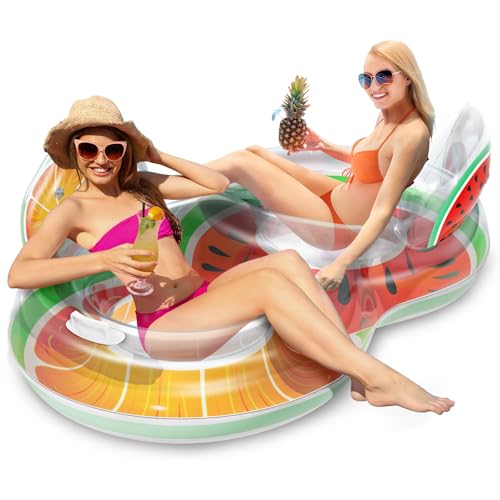 Gontence Hinchables para Piscina - 2-Personas Colchoneta Hinchable Piscina Adultos - Flotadores Piscina - Inflables para Piscina Flotador Piscina - Colchoneta Hinchable Playa V