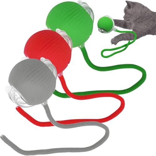 SORNEICDR Nova bola interativa para gatos, brinquedo interativo para cães, bola de brinquedo interativa de 360°, bola de rolamento automática inteligente para gato e cão (3 unidades / Set)