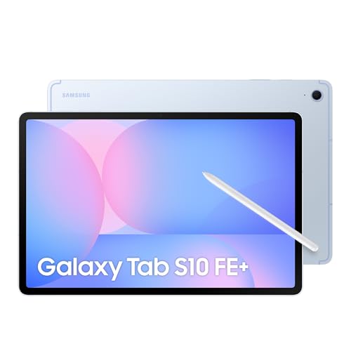 Samsung Galaxy Tab S10 FE+ 256GB, tablet Android + S Pen, Galaxy AI, 8 GB RAM, ecrã de 13,1", bateria de longa duração, azul, garantia do fabricante 3 anos + 1 ano extra