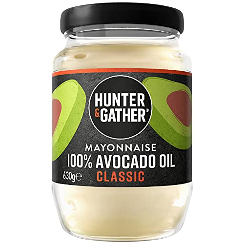 Hunter & Gather Maionese de óleo de abacate | Feita com óleo de abacate puro e gema de ovo de quinta britânica, Paleo, Keto, sem açúcar e sem glúten, sem aros 630 g (embalagem de 1)