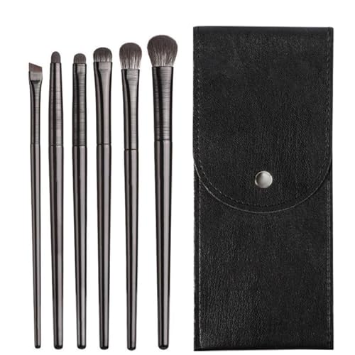 NXPUXP 6 peças kit de pincéis para sombras, conjunto de pincéis de maquilhagem profissional para sombras de olhos, pincéis de maquilhagem olhos, para sombra de olhos, mistura, sobrancelhas