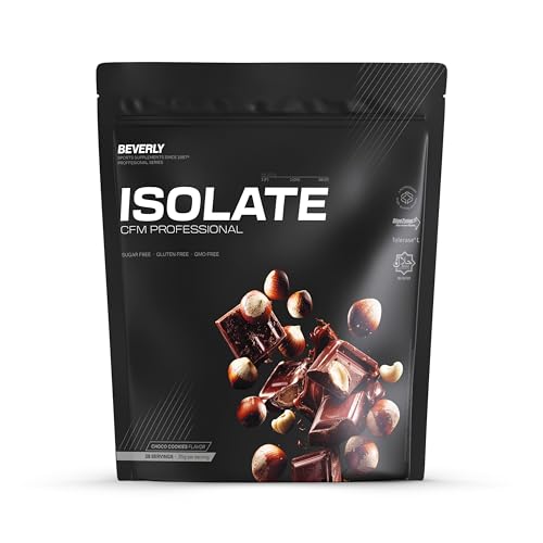 Beverly Isolate CFM - Aislado de Proteína de Suero Lacprodan - 1 Kg - 30 g de proteína por porción - 29 servicios - Tonifica y aumenta la masa muscular - Sabor (1 KG, CHOCOLATE AVELLANA)