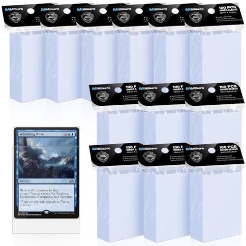 Mlikero 1200 Pacote de capas cartas, Perfect Fit Inner Card Sleeves, capa para cartas de comércio, cartas de desporto