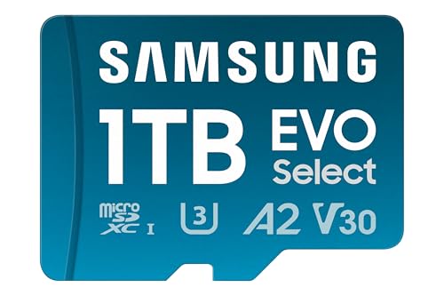Samsung - Cartão MicroSD EVO Select 2023 (1 TB, velocidade de leitura, 160 MB/s e 120 MB/S de gravação